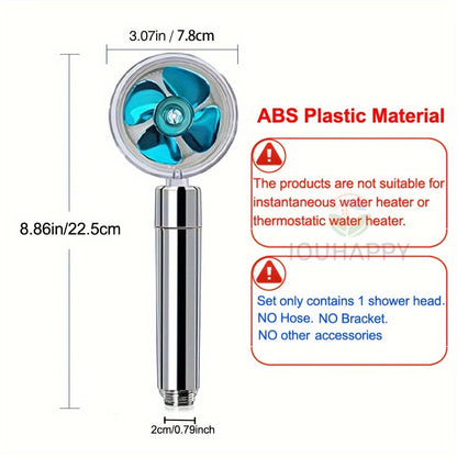 1 Турбонаддувная насадка для душа с распылителем, пластиковый дизайн, суперзаряженная производительность и водонагреватель Lotus Fluffy - обеспечивают роскошный душ без дополнительных аксессуаров.