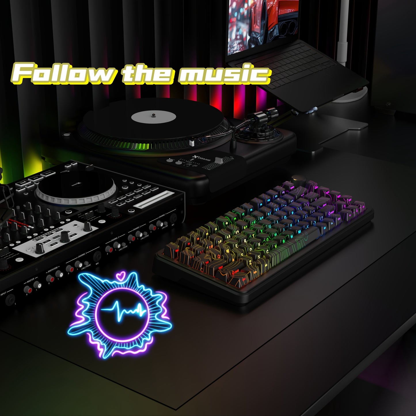 AK820 MAX is an upgraded mechanical keyboard with a magnetic switch, Type-C wired connection, and cool RGB lighting effects, suitable for gaming, esports, and office use.