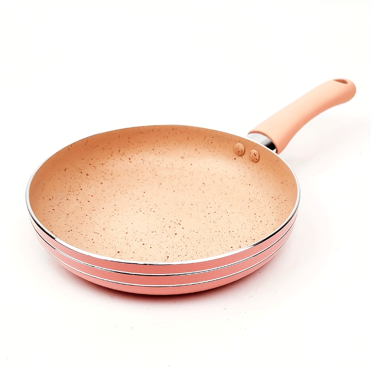 Small Non-Stick Aluminum Frying Pan in Delicate Pastel Colors, Safe for Dishwasher, Kitchenware Set for Single Serving