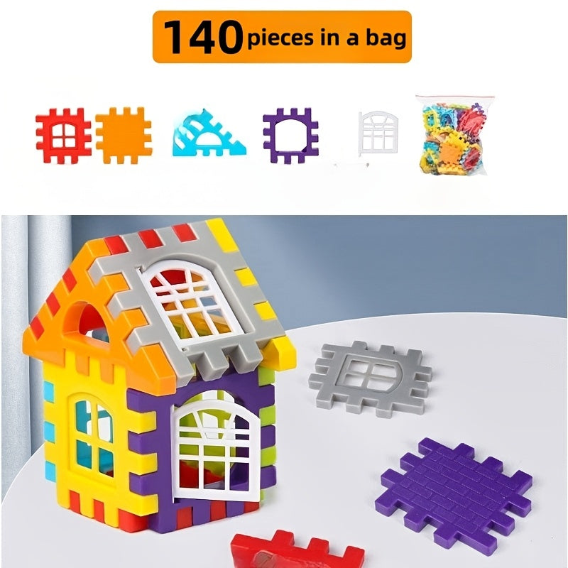 STEM learning toy kit with large interlocking blocks in 140/210/310pcs, ideal for kids aged 3-9 for educational play, classroom rewards, and birthday gifts.