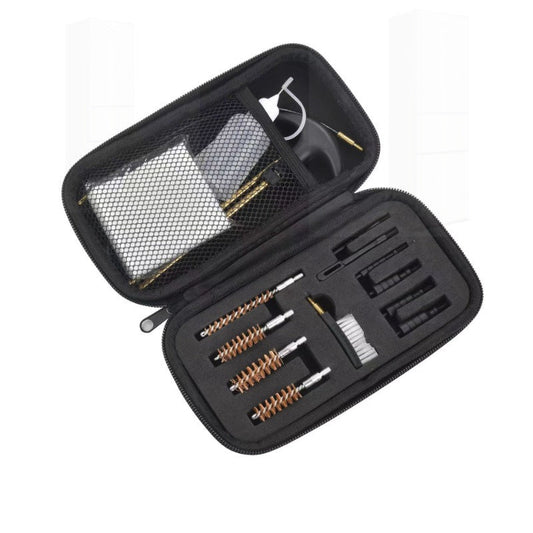 Nylon Portable Gun Cleaning Kit with Zipper Storage Case - Includes Barrel Brush Sleeves, Protective Hard Shell Carry Case, Anti-Fall and Pressure-Resistant Features - Ideal for Firearm Maintenance and Cleaning