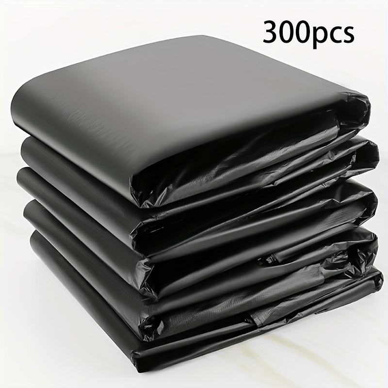 Thickened Heavy Duty Black Garbage Bags - Available in 80/120/150/250/300pcs - Strong, Durable, Leak-Resistant, and Tear-Proof - Perfect for Household, Commercial, and Outdoor Waste Disposal, Cleaning, and Organization