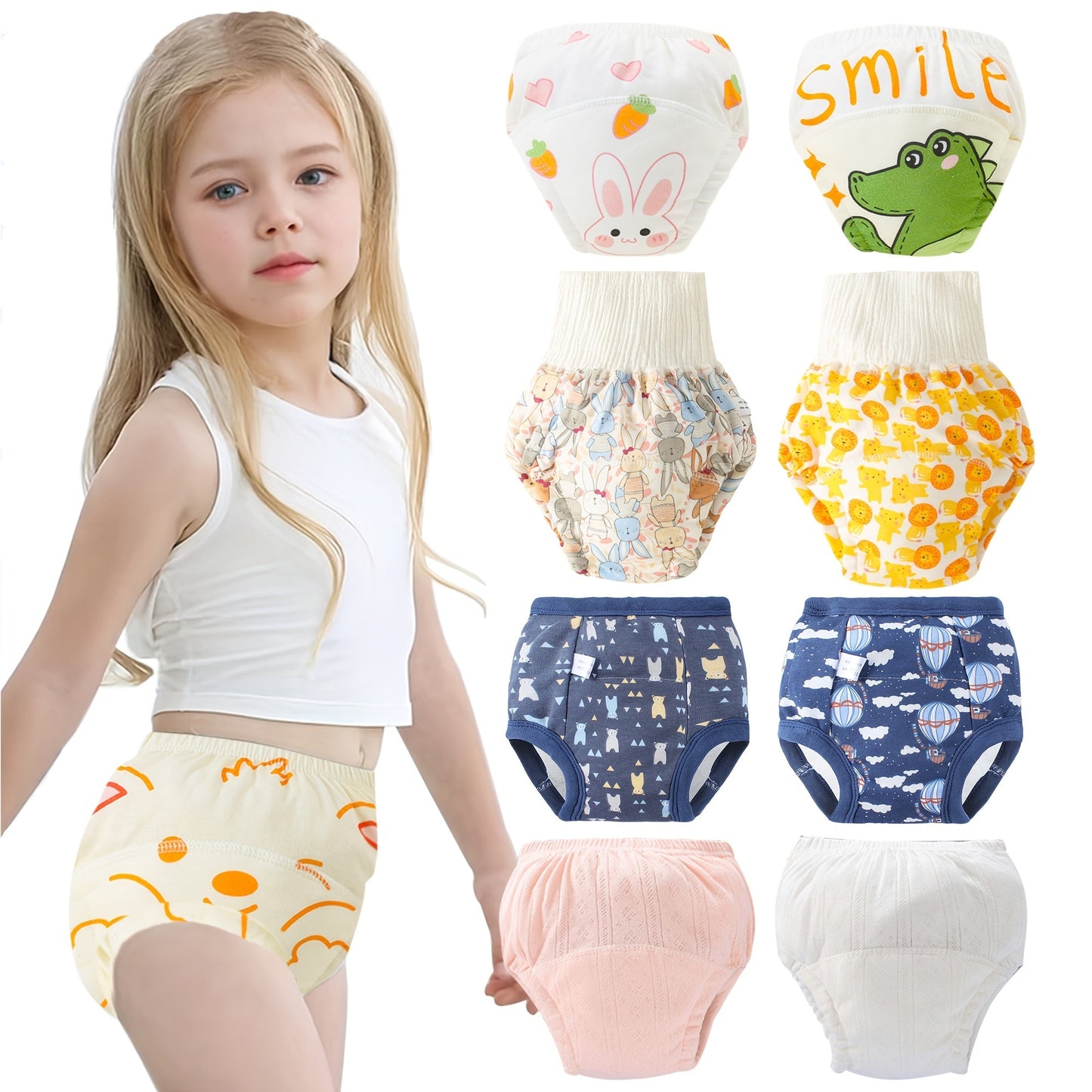 Set of 2 Training Pants - Reusable, Comfy Diaper Substitutes with Adorable Designs for Toddlers & Kids - Ideal Present for New Moms and Dads