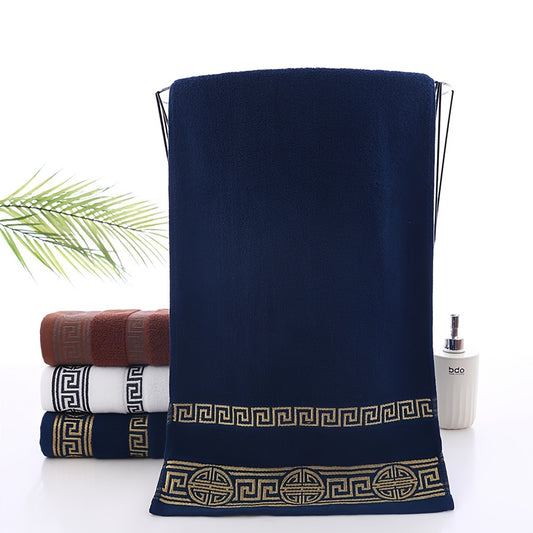 3-piece set of 100% pure cotton velvet towels, ideal for men and adults. Perfect for travel, the beach, or everyday use. Available in dark colors and includes two sizes: 34*74cm and 70*140cm.