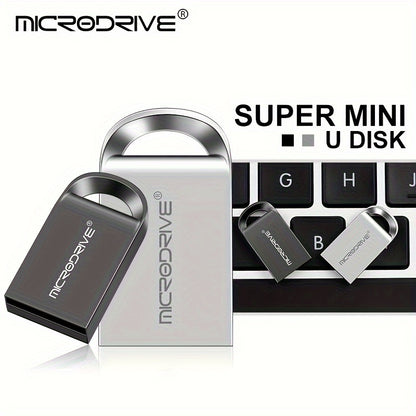 Microdrive mini USB flash drive with key ring, available in various sizes from 4GB to 128GB. Creative gift idea with MINI M1 buttons.