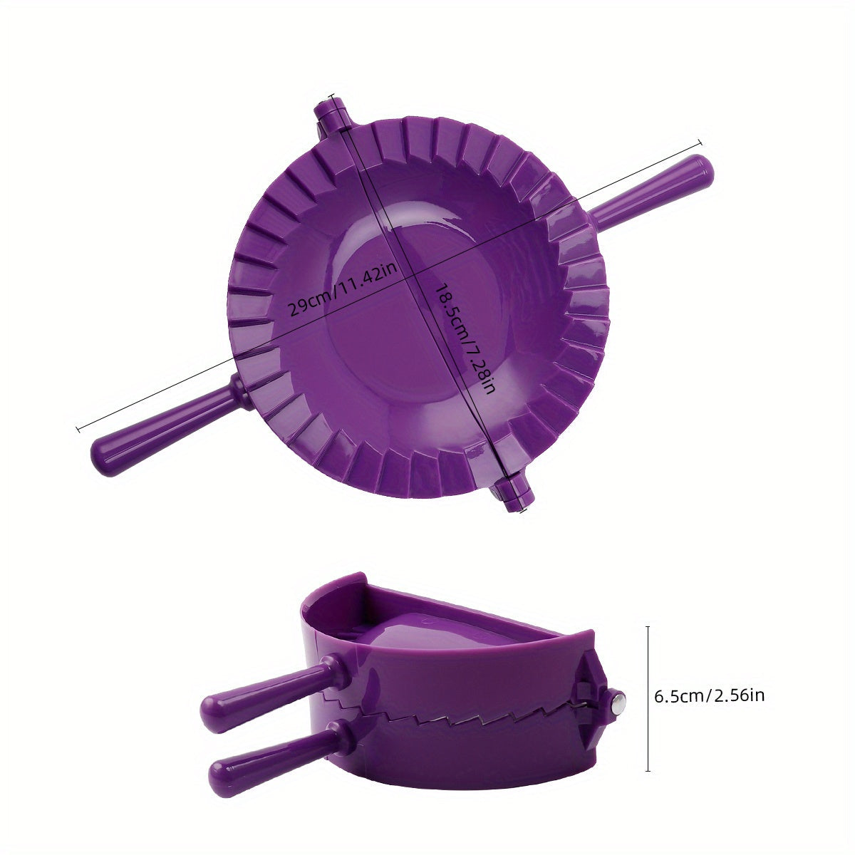 Create perfectly shaped homemade pies, dumplings, and biscuits with the 1pc Large Easy-Press Plastic Pie & Dumpling Mold. This durable mold comes in a variety of vibrant colors to add a fun touch to your cooking. Ideal for creative culinary projects and