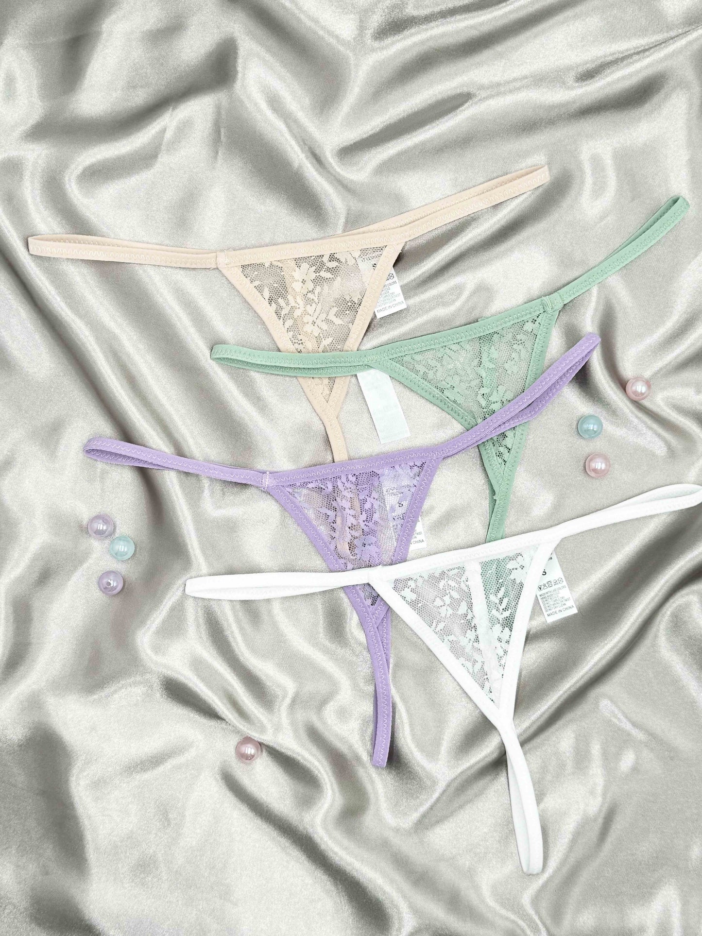 4 Women's Transparent Thongs