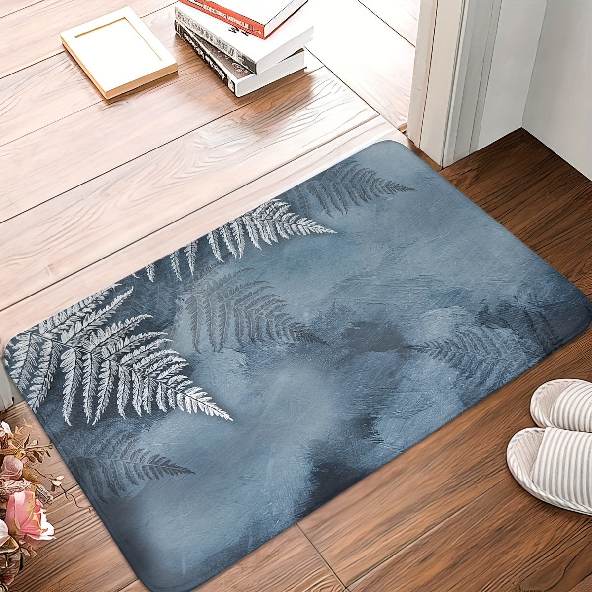 Set of 2 printed kitchen rugs and mats that are thickened, non-slip, and machine washable. These absorbent floor mats are made of top-quality polyester soft carpet, making them family and pet friendly. Perfect for use in the bedroom, laundry room