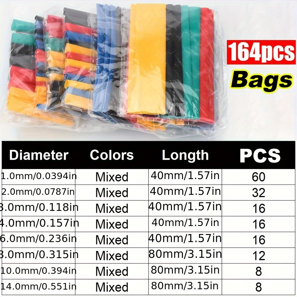 Thermoresistant heat-shrink tubing kit for electrical cable insulation protection.