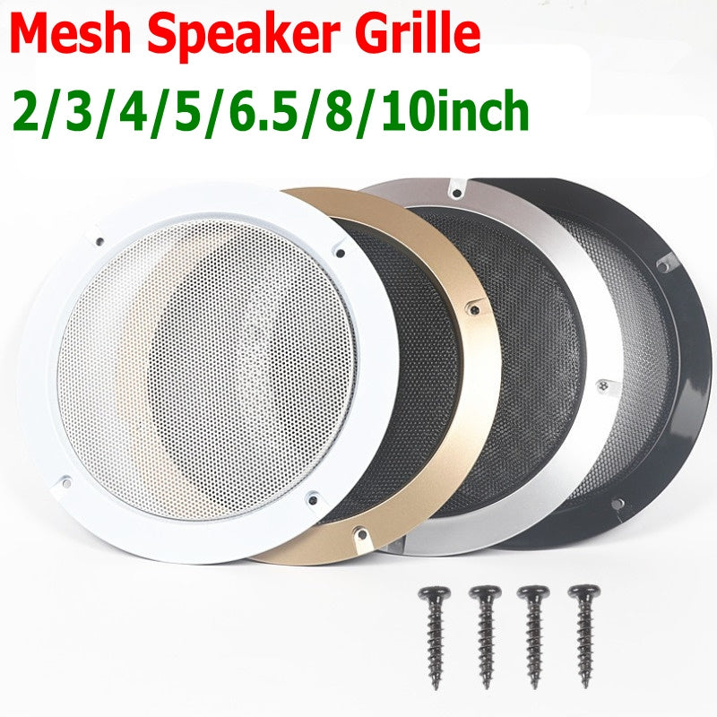 Get the 1pc Premium Black Mesh Speaker Grille for a perfect fit of 5.08cm to 25.4cm. It's easy to install with included mounting screws and features a durable metal enclosure for home audio and car stereo systems. Ideal for DIY projects and audiophiles