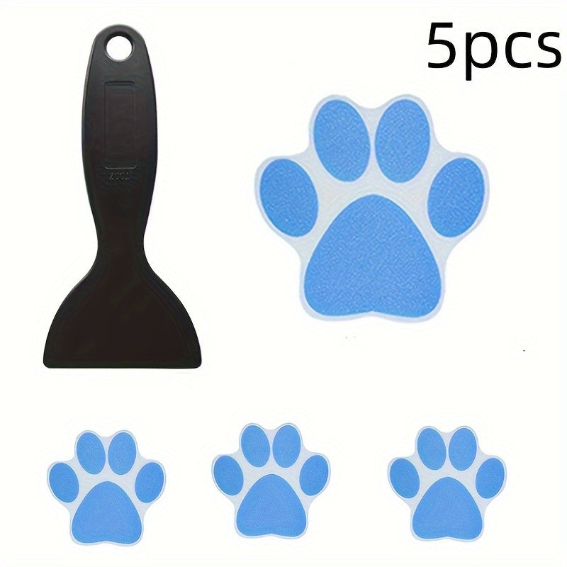 Non-Slip Bathtub Stickers with Dog Paw Prints - Waterproof Safety Decals for Shower, Pool, Yacht, and Stairs - Easy Application Vinyl Decals for Bathroom Safety