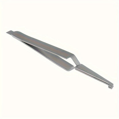 Stainless steel tweezers for bonding sawtooth bracket.