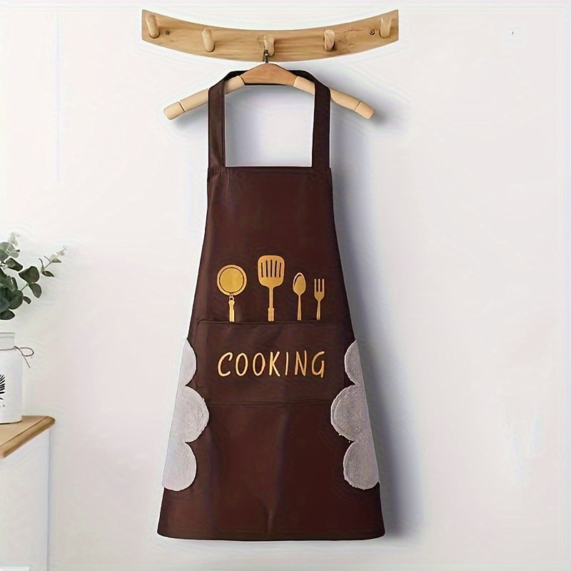 One durable canvas kitchen apron perfect for cooking, cleaning, and gardening.