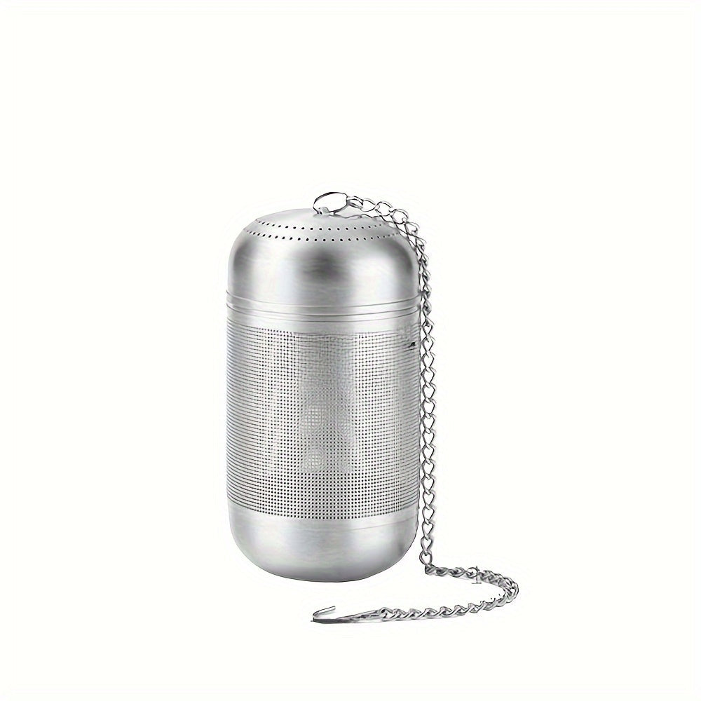 High-Quality Stainless Steel Tea Infuser with Chain Hook & Lid - Fine Mesh Loose Leaf Strainer, Durable and Eco-Friendly Filter for a Flawless Brew