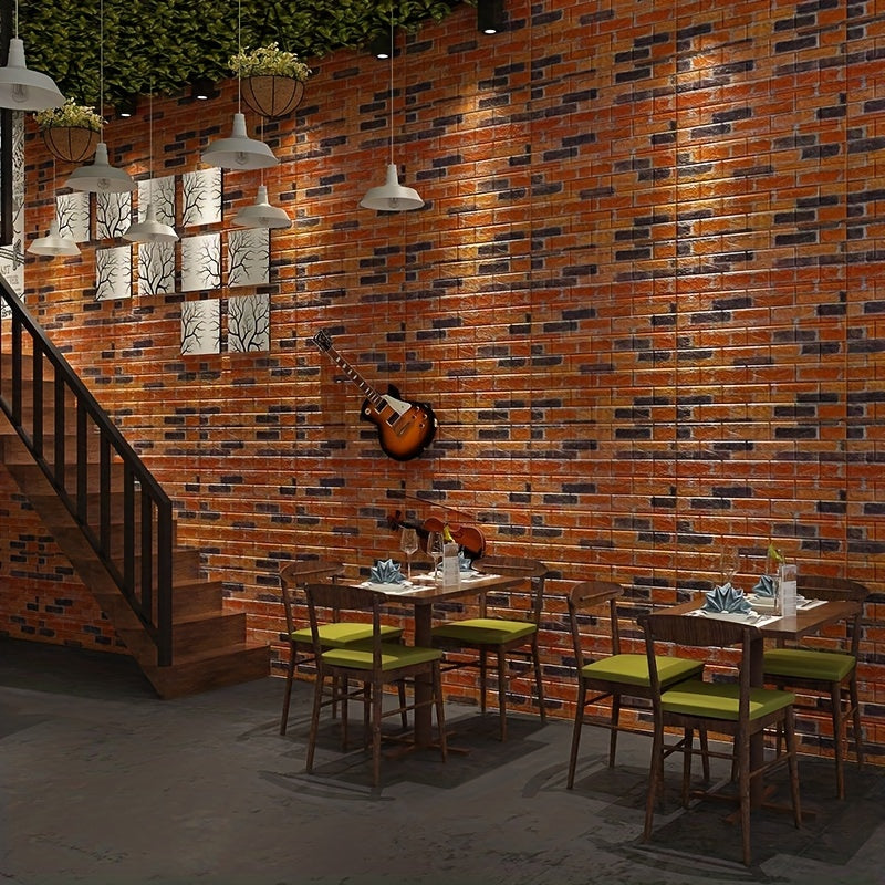 3D Brick Wallpaper: Peel & Stick, Waterproof, Self-Adhesive Contact Paper for Home Decor - 69.85cm x 16.4' Roll.