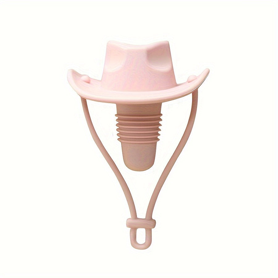 Silicone cowboy hat bottle sealer for festive spirits, perfect for holidays and celebrations.