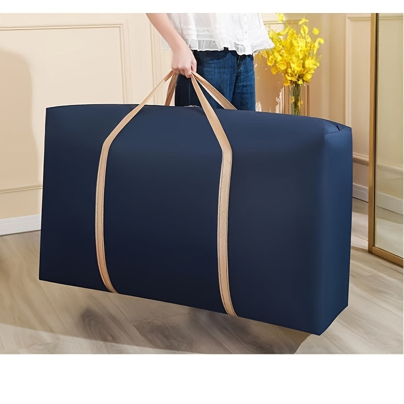 Extra Large Moving Bag with Zipper and Handles, Heavy Duty Storage Container ideal for Bedroom, Home, Closet, Wardrobe, and Trunks, providing Space Saving Moving Storage and Organization_solution.