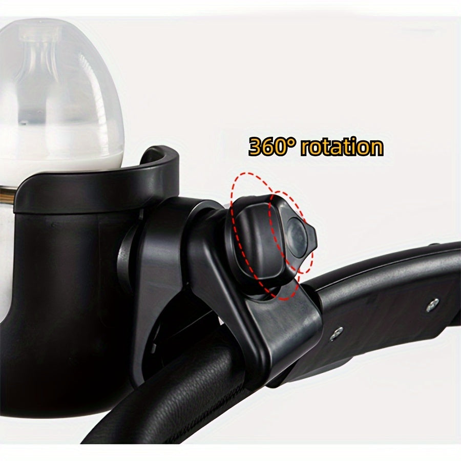 Electric stroller with two-in-one water cup holder that can also be used for holding mobile phones, water bottles, milk tea cups, and more. It is a universal holder suitable for electric cars, motorcycles, and other vehicles.