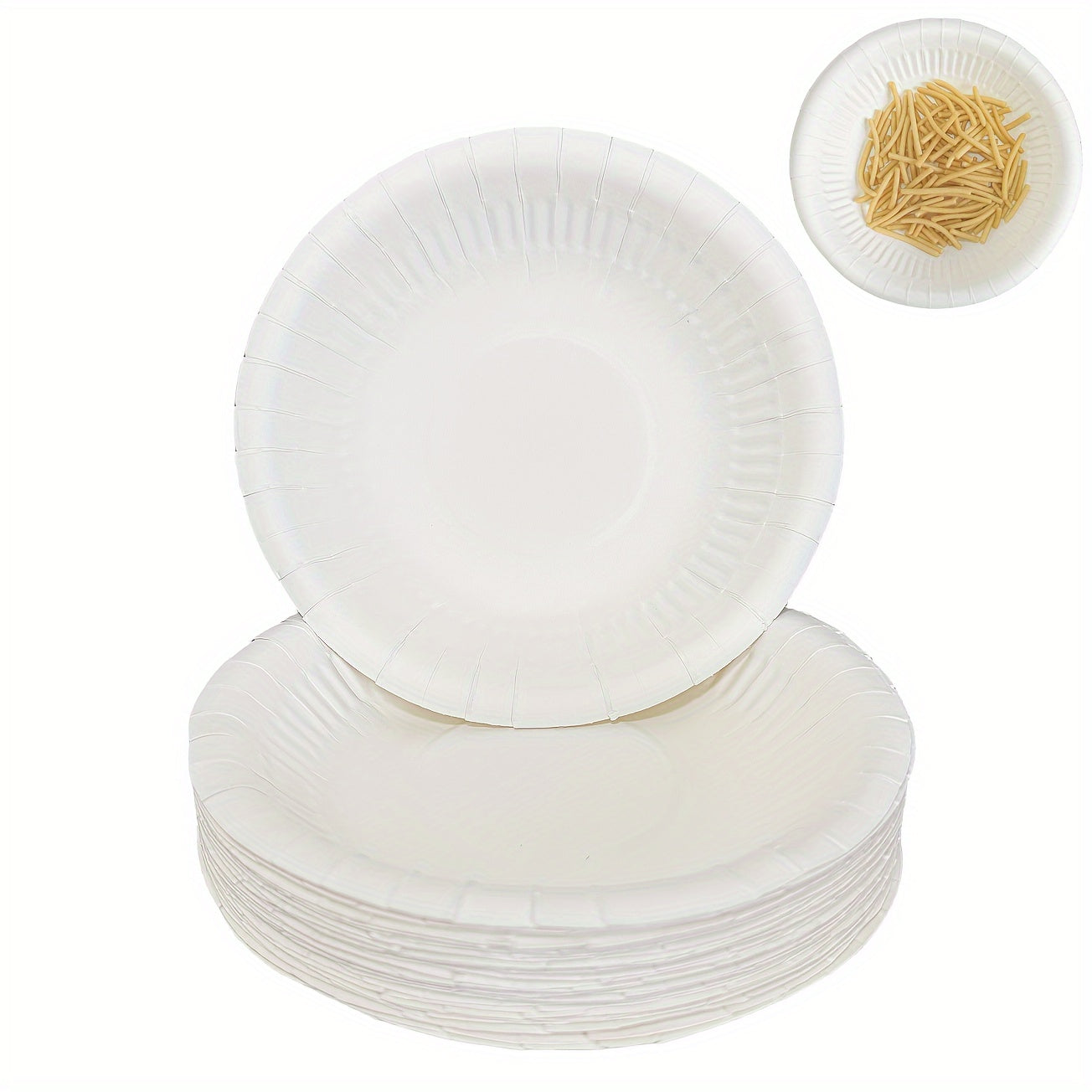 Bulk pack of 50/25 pieces of 12oz disposable paper bowls, suitable for serving snacks, salads, and other foods. Perfect for weddings, birthdays, showers, Christmas, Thanksgiving, and other celebrations. Ideal for serving hot or cold dishes.