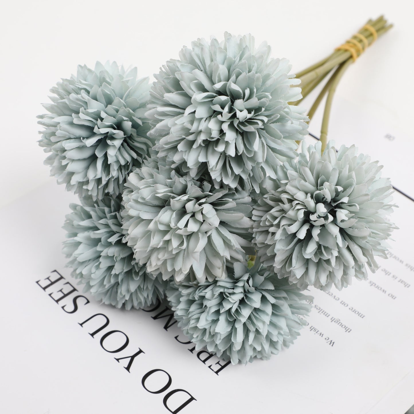 5pcs Faux Dandelion Flower Bouquet for Wedding, Parties, or Home Decor