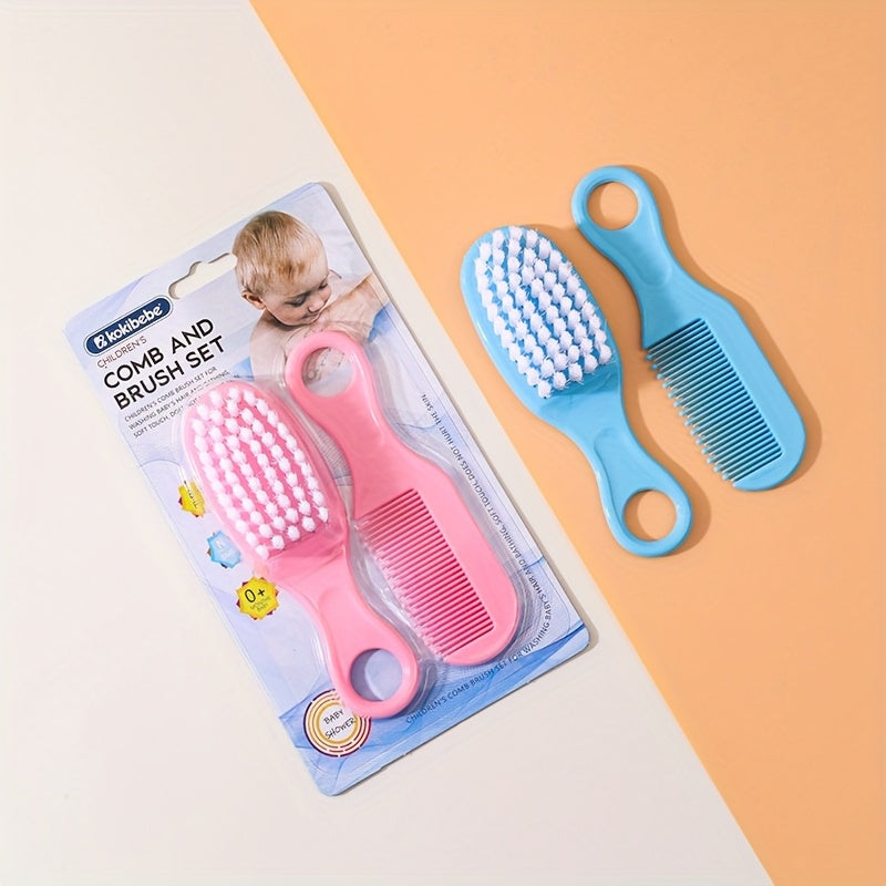 Set of Baby Head Care Comb and Brush, Set of Baby Massage Comb and Brush