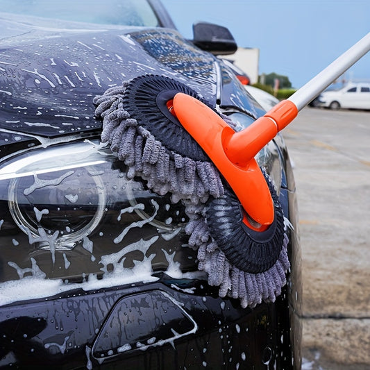 Ultimate car cleaning kit with microfiber brush mop, mitt, sponge & more for spotless shine every time!