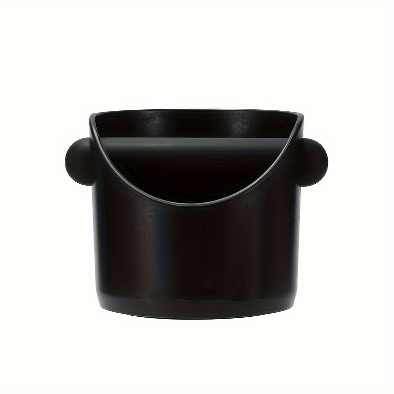 Compact Black ABS Coffee Knock Box features a detachable knock bar for easy cleaning and maintenance. Designed with anti-slip and ergonomic features, this espresso grind bin is perfect for use in both home and cafe settings.