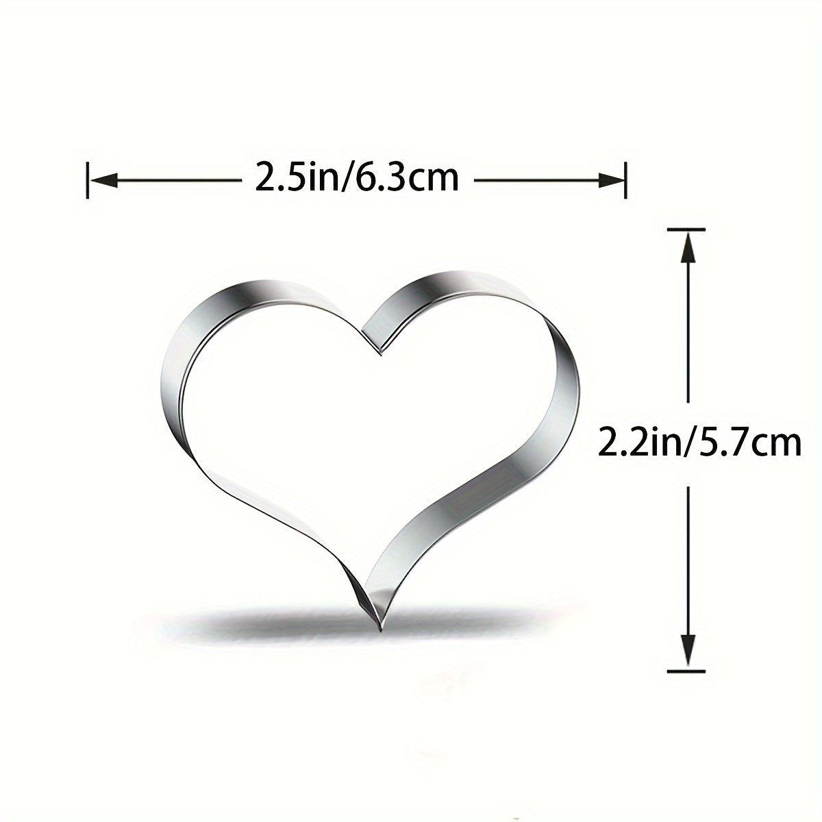 Heart-shaped DIY Stainless Steel Cookie Cutter - 1 Piece