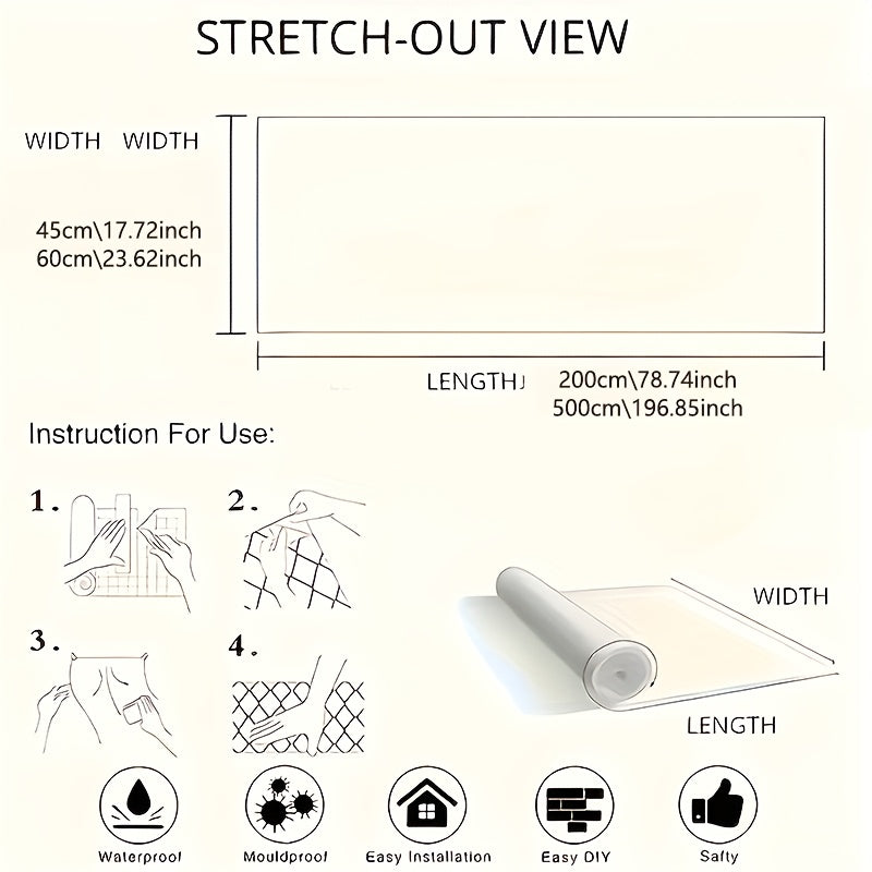 Fantasy-themed electrostatic wall protector film made of reusable self-adhesive PVC contact paper. This plaid transparent semi-matte finish film is oil and water-resistant, featuring an elongated shape with crystal embellishment. Comes with a removable