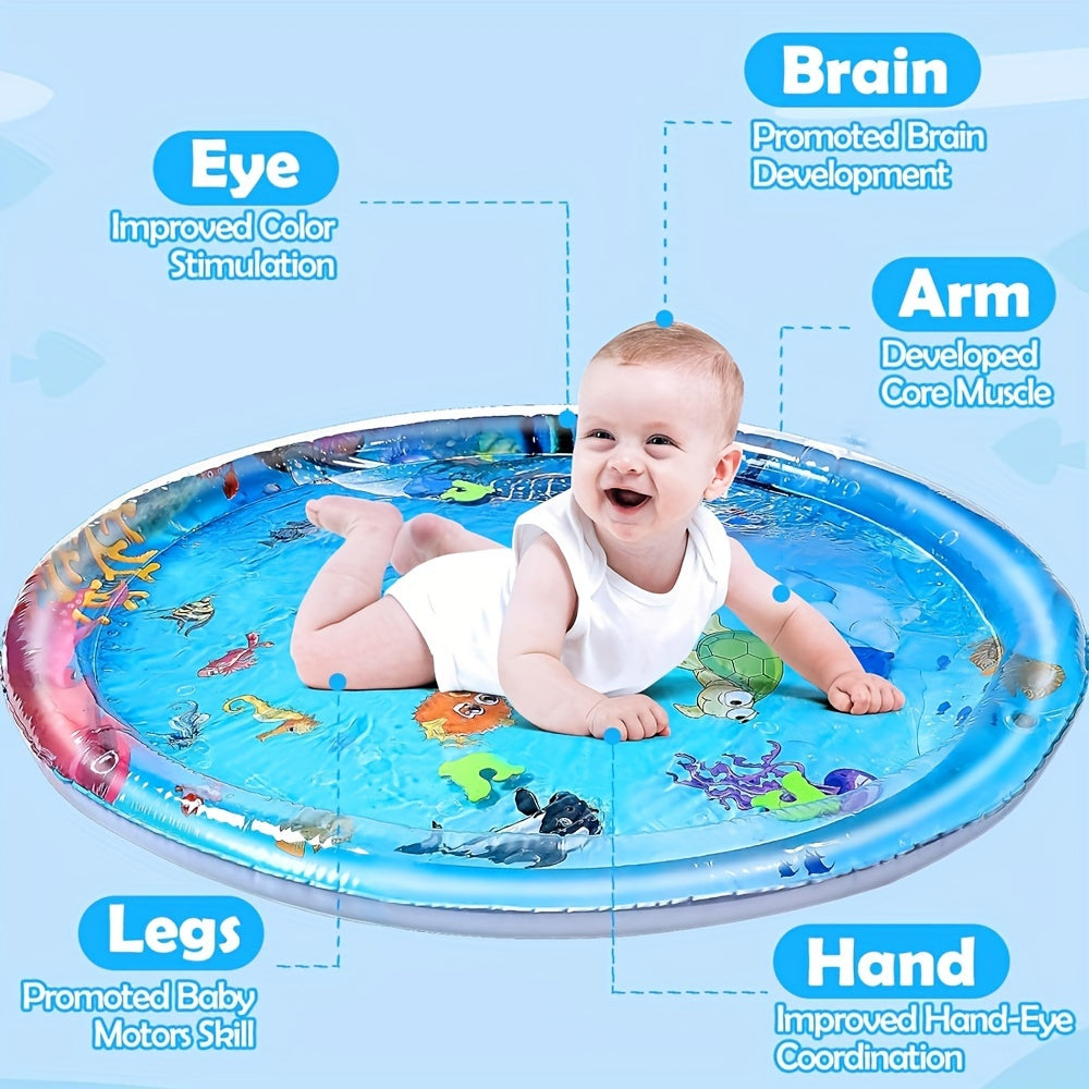 Encourage activity and sensory development in toddlers with our large round dolphin splash mat made of PVC.