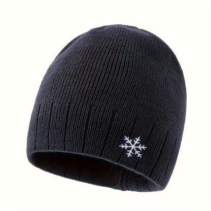 Thick Knitted Thermal Blend Hat for Autumn/Winter, made with Fleece