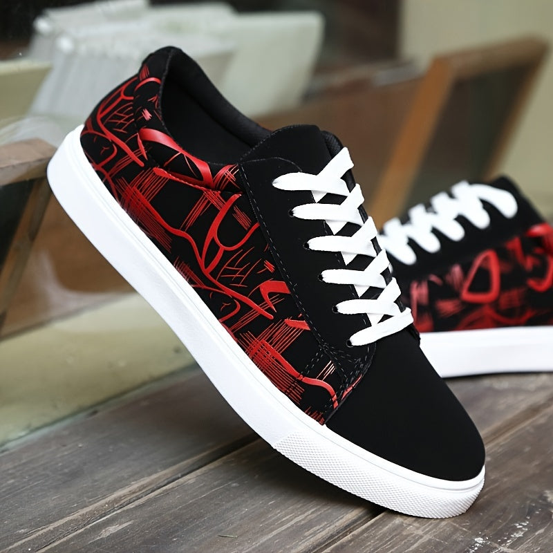 Men's fashion canvas sneakers, low-top lace-up skateboard shoes that are comfortable, lightweight, breathable, and durable for all seasons.