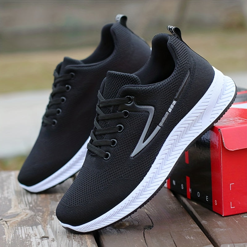 Lightweight and breathable lace-up sneakers for men, ideal for running, basketball, workout, and gym activities.