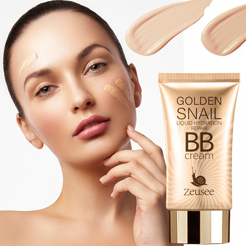 Golden Snail BB Cream: Moisturizing foundation primer, full coverage concealer for all skin types, matte finish, pore-hiding, blemish covering.