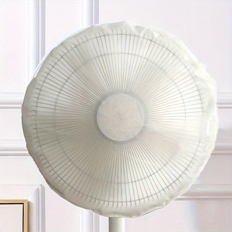 Protect your children with the Youngsters Safety Fan Cover - Prevent Pinching and Dust Build-Up, Suitable for Desktop and Wall Fans, Adds a Stylish Touch to Your Space, Made of Durable Polyester Mesh in White - Perfect for Both Home and Business Settings.