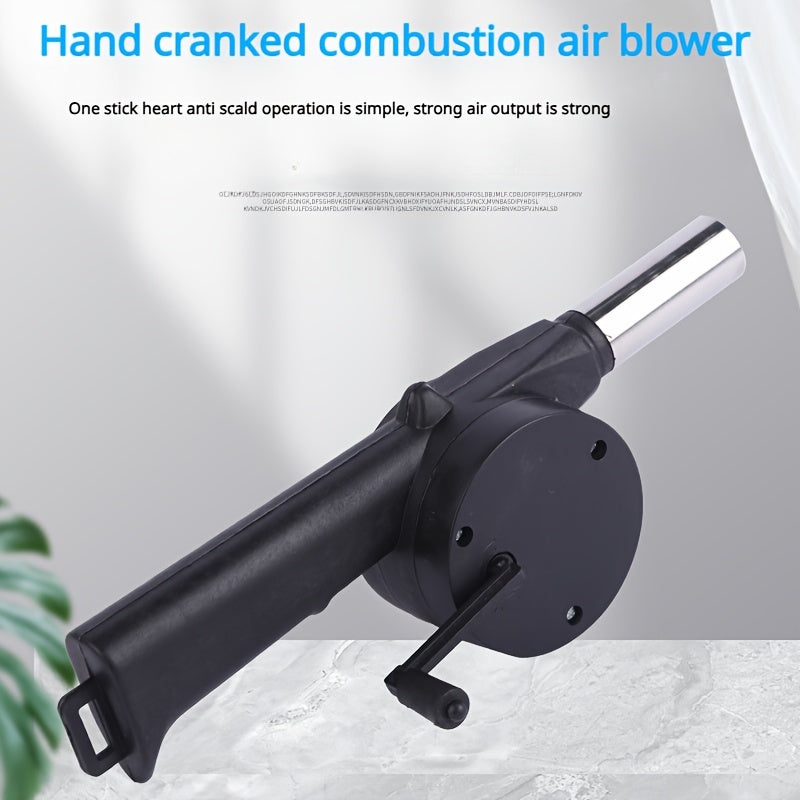 Portable Manual Air Blower: Handheld Charcoal Fan for Outdoor Grilling and Camping, Made of ABS Material, No Electricity Required, Includes Barbecue Fan Accessory