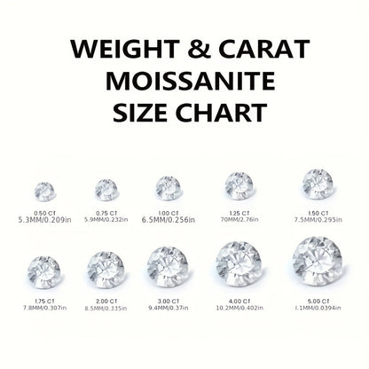 1 Carat Moissanite Ring in 925 Sterling Silver, Available in Multiple Colors, High Quality Jewelry with Certificate and Gift Box, Weighs 2.4g/0.08oz