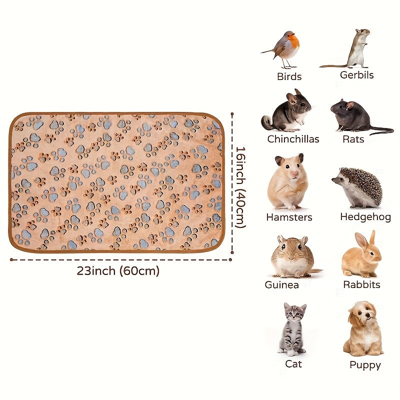 3 waterproof pet blankets for small animals, ideal for cages. Soft, absorbent, and washable.