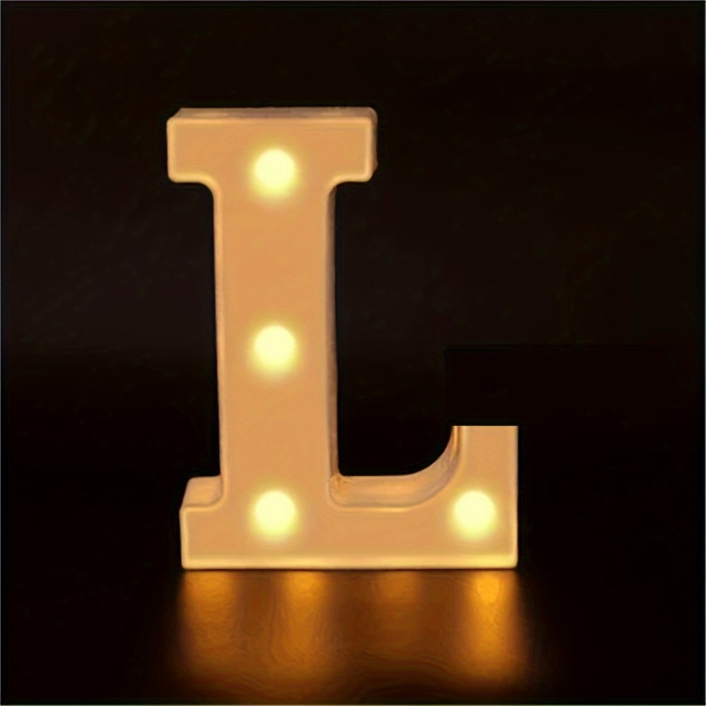 Elegant 16cm LED Alphabet & Number Night Lights - Battery-Powered, Warm White Glow for Home Decor, Events, Holidays - High-Quality, Easy to Install.