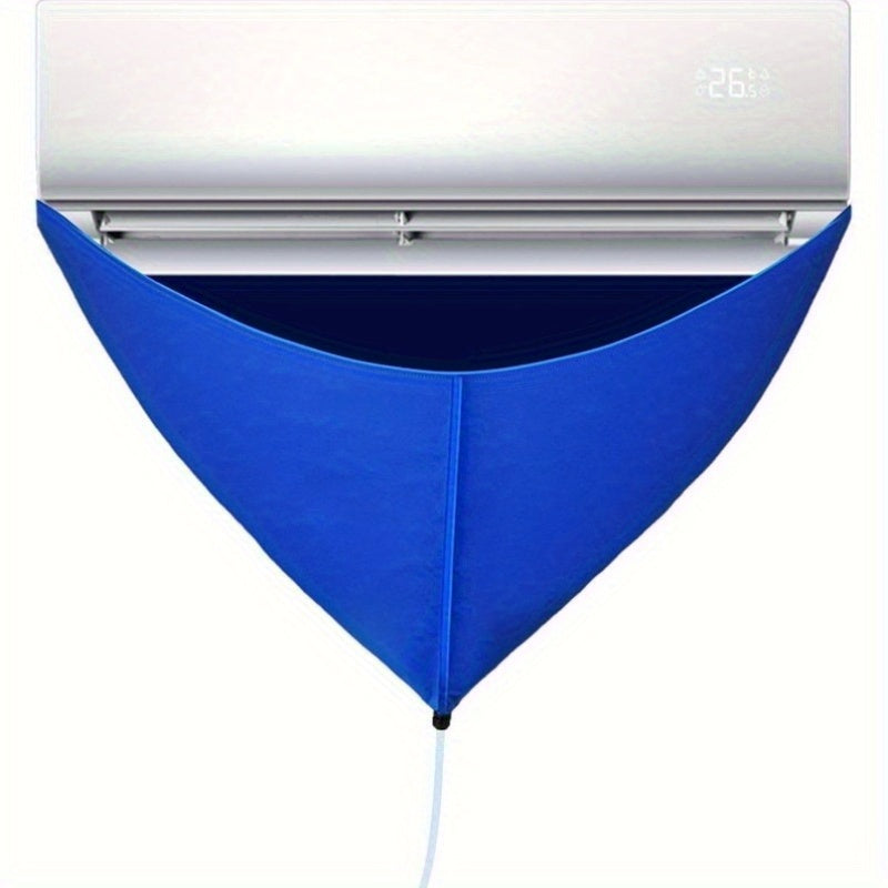 Keep your living room and bedroom air conditioners clean and leak-proof with our high-quality blue wall mounted AC cleaning cover bag kit. This kit includes a JIT+ Air Conditioner Leak-Proof Cleaning Bag, spray-proof cap, and convenient drain hose. No