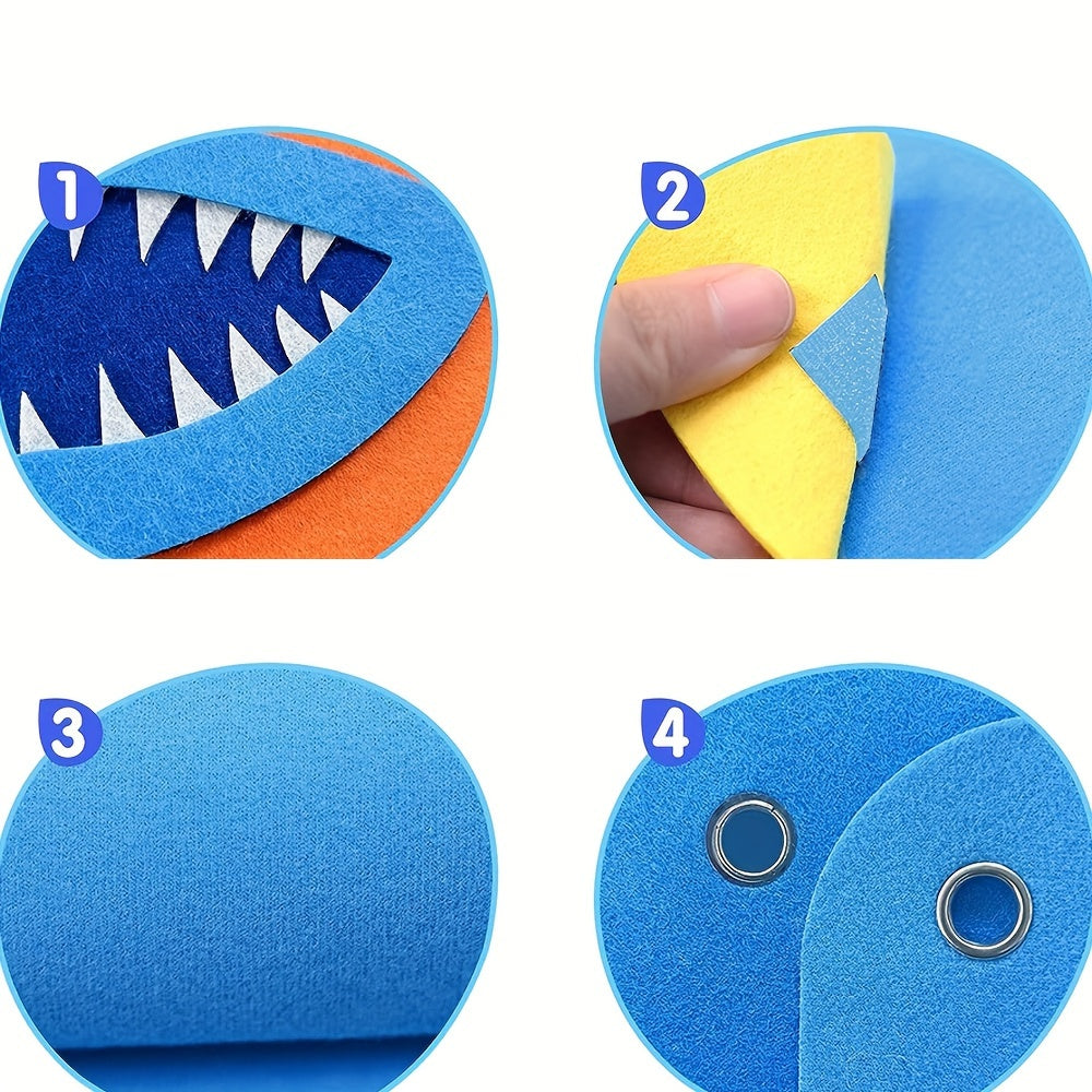 Ocean Animals Felt Board Set - Dive into the Underwater World with this interactive storytelling flannel toy set featuring a Shark, Octopus, Dolphin, and Turtle. Perfect for kids ages 3 and up, this wall hanging game is reusable and made from durable