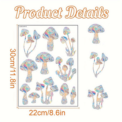 One piece of Colorful Rainbow Prism Butterfly Suncatcher Window Stickers - Electrostatic Glass Decals for Both Sunlight and Privacy