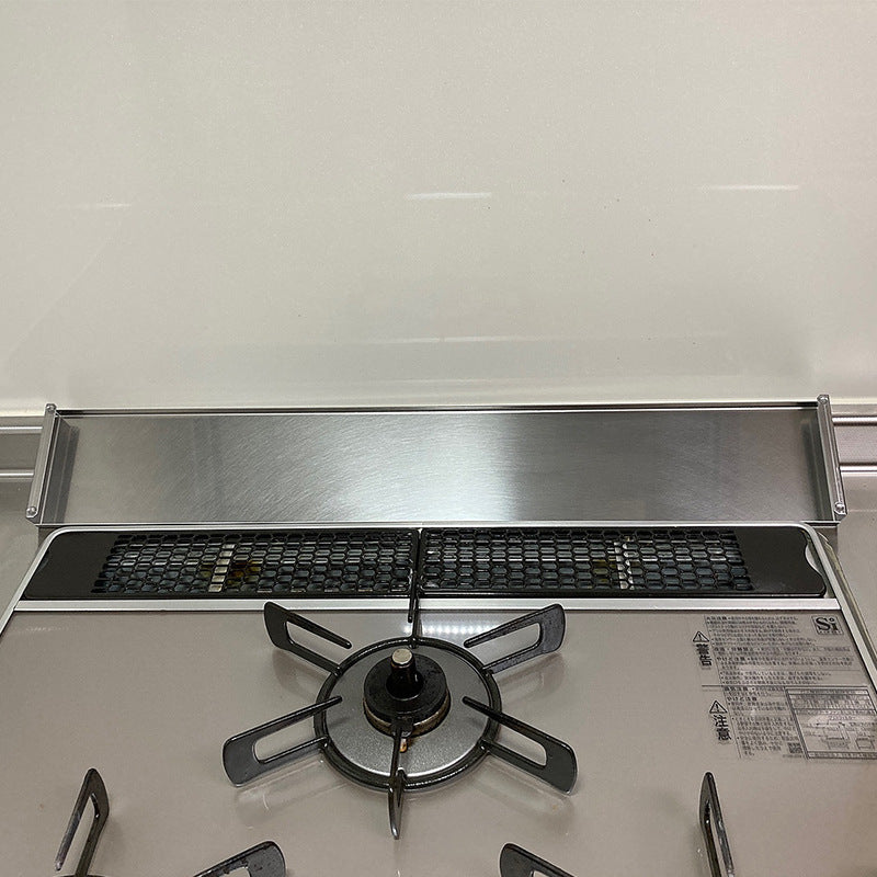 Durable Stainless Steel Extendable Stovetop Exhaust Cover with Hairline HL Finish - Compatible with Gas & Induction Cooktops, Includes Oil Damper & Seasoning Rack, Modern Design for Contemporary Kitchens, Exhaust Outlet and Port Cover for Stovetop