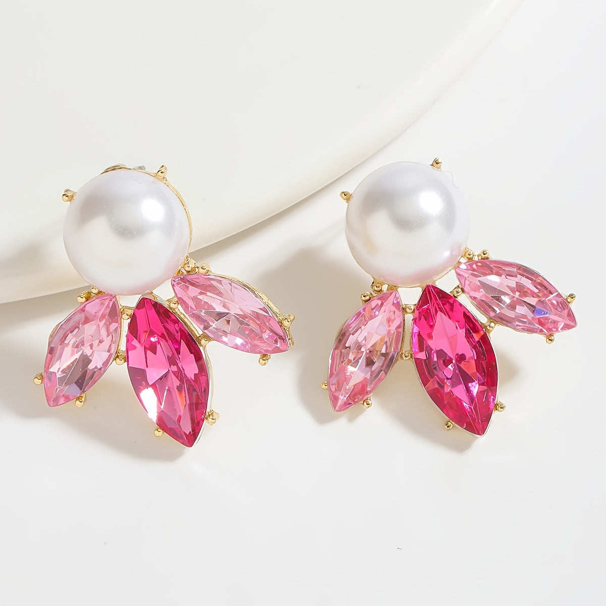 Exquisite Pink Rhinestone Dangle Earrings with Irregular Square & Teardrop Shapes, Crafted from Alloy with Stainless Steel Posts, Stylish Wing Design, Ideal Valentine's Day Gift, Timeless Jewelry for Women suitable for Any Occasion.