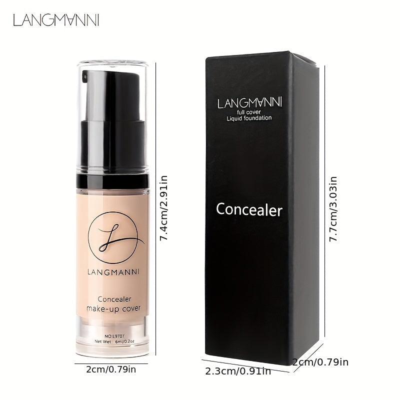 Long-lasting concealer with smooth finish and 4-color powder base