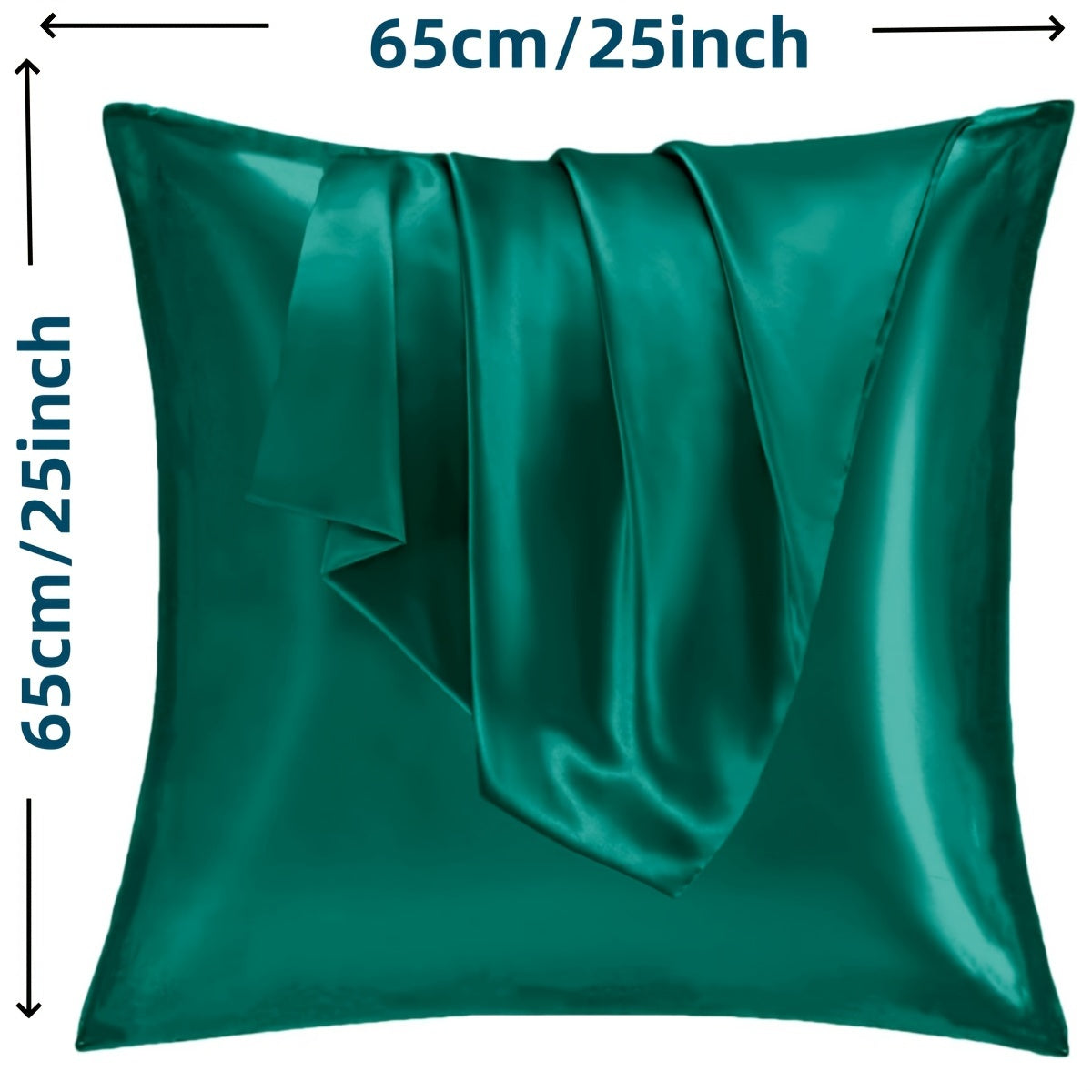 Set of 2 Polyester Pillowcases featuring Zipper Closure, Smooth Satin Weave, Easy to Clean in Washing Machine, Promotes Restful Sleep, Gentle on Hair and Skin, Helps prevent Hair Loss and Frizz