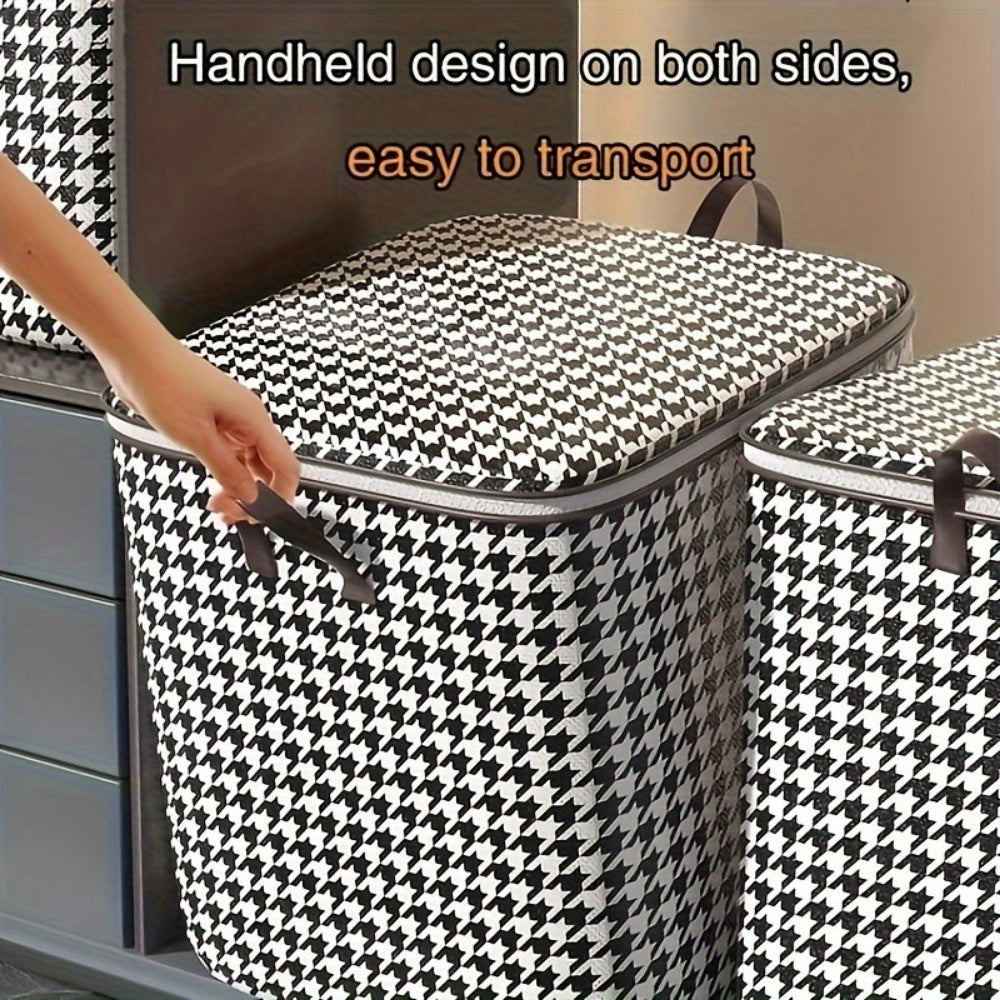 Organize your bedrooms, closets, clothes, dorms, and wardrobes with ease using the 2-Pack of 180L Foldable Large Capacity Fabric Storage Boxes.