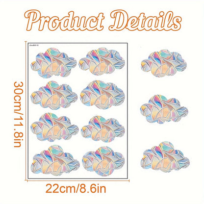 One piece of Colorful Rainbow Prism Butterfly Suncatcher Window Stickers - Electrostatic Glass Decals for Both Sunlight and Privacy