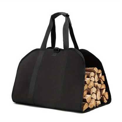 Sturdy Canvas Bag with High Capacity for Firewood, Ideal for Easy Transport and Camping