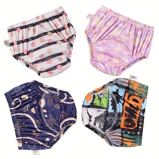 Cloth Diaper Training Underwear for Boys and Girls, Toilet Training Diaper Pants with Leak-proof Pouch, Washable Urine Separation Pants for Children